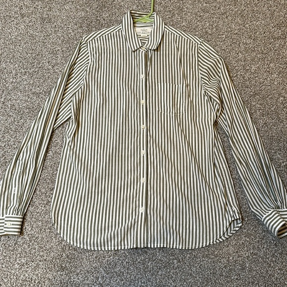 by Trovata California Birds of Paradise S Striped Button Down Shirt Blouse - Picture 1 of 14